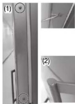 SAMSUNG RB33J3420WW - Kaip nuimti rankenas? - 3