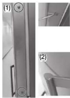 SAMSUNG RB33J3420WW - Slik fjerner du handtakene - 3