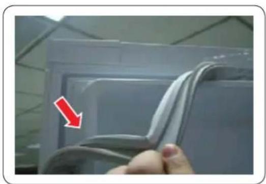 SAMSUNG RB33J3420WW - Sádan fjernes pakningen - 1