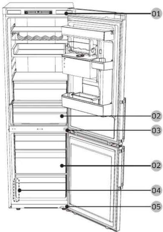 SAMSUNG RB33J3420WW - FORSIGTIG - 1