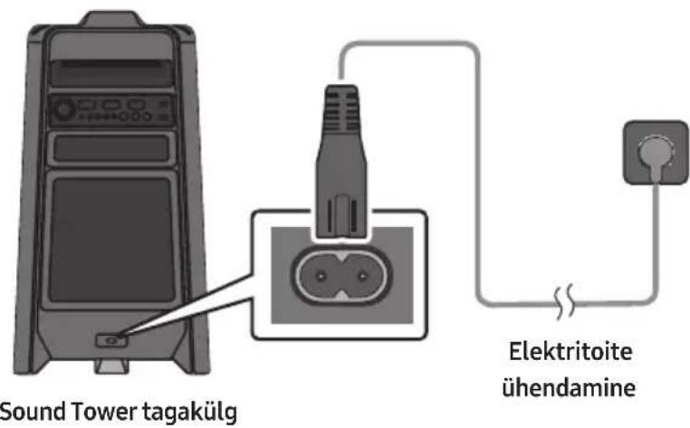 SAMSUNG Giga Party Audio MXT50 - Elektritoite ühendamine - 1