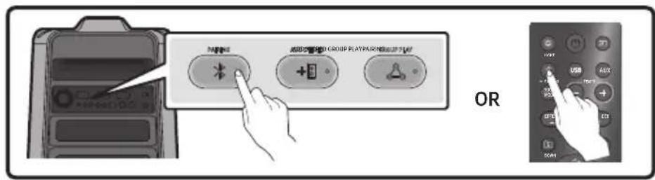 SAMSUNG Giga Party Audio MXT50 - Connecting a mobile device via Bluetooth - 2