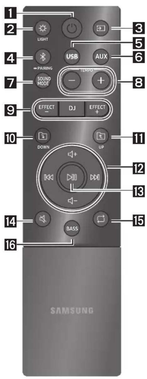 SAMSUNG Giga Party Audio MXT50 - USING THE REMOTE CONTROL - 1