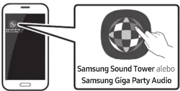 SAMSUNG Giga Party Audio MXT50 - Spustenie aplikácie Samsung Sound Tower (Giga Party Audio) - 1