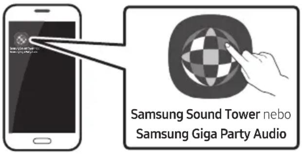 SAMSUNG Giga Party Audio MXT50 - Spusteni aplikace Samsung Sound Tower (Giga Party Audio) - 1