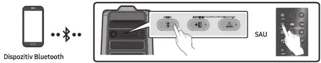 SAMSUNG Giga Party Audio MXT50 - Conectarea unui dispositiv mobil prin Bluetooth - 1