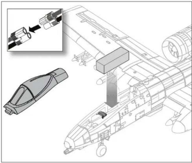 E-flite A10 Thunderbolt II - Installation de la nacelle Pave Penny - 3