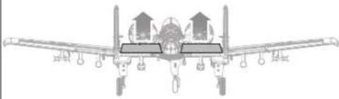 E-flite A10 Thunderbolt II - Verifi ca della direzione dei controlli AS3X - 3