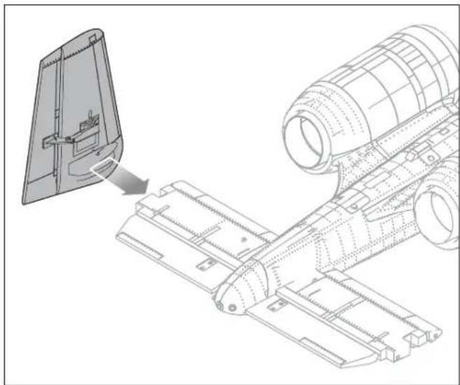 E-flite A10 Thunderbolt II - Vertical Fin Installation - 2