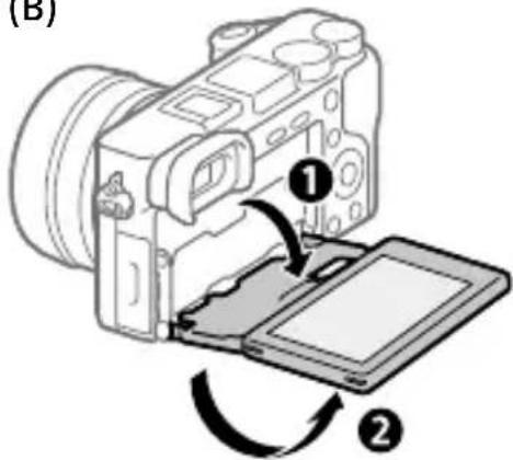 SONY Alpha a1400 - De hoek van de monitor veranderen - 2
