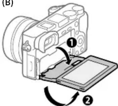 SONY Alpha a1400 - Ändring av bildskärmens vinkel - 2