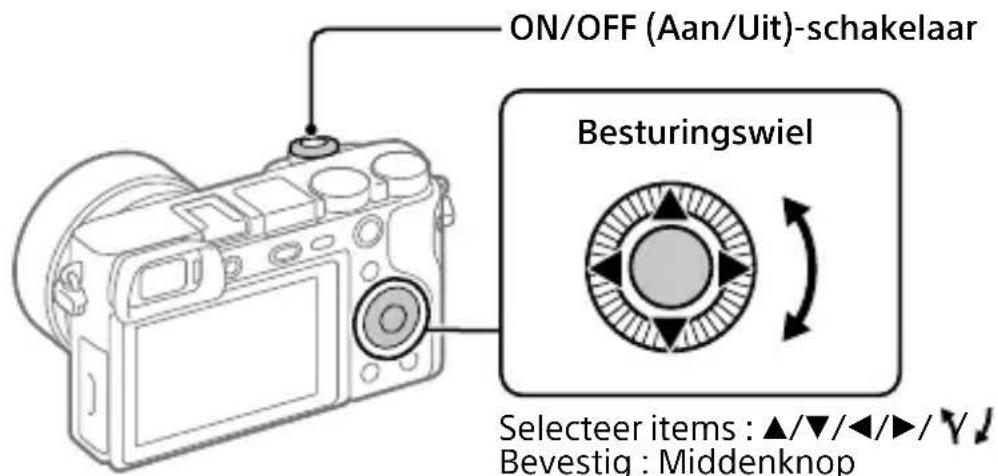 SONY Alpha a1400 - De taal en de klok instellen - 1
