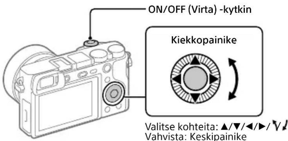 SONY Alpha a1400 - Kielen ja kellon asettaminen - 1