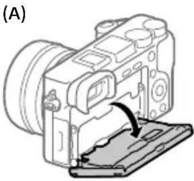 SONY Alpha a1400 - Alterar o ângulo do monitor - 1