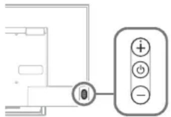SONY Bravia XBR43X800D - Les touches ⏻, +, et – ne peuvent pas être placées sur le téléviseur. - 1