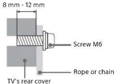 SONY Bravia XBR43X800D - Recommended Measures to Secure the TV - 4