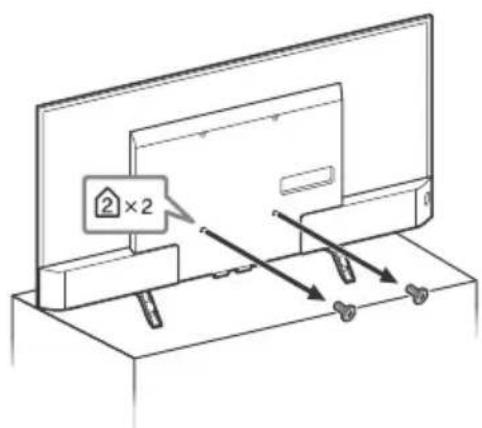 SONY Bravia XBR43X800D - Removing the screws from the rear of the TV - 1