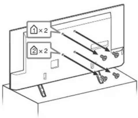 SONY Bravia XBR43X800D - Removing the screws from the rear of the TV - 2