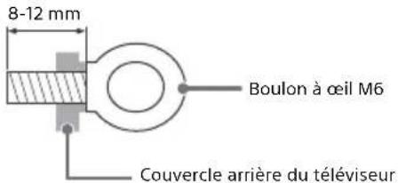8-12 mm Boulon à œil M6 Couvercle arrière du téléviseur