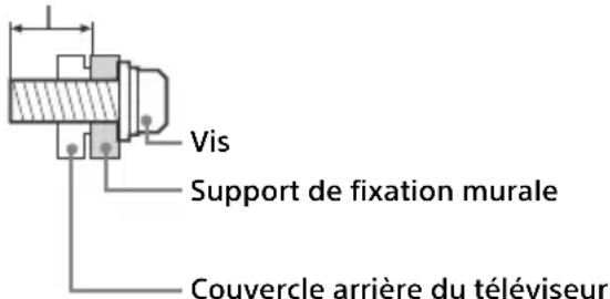 Vis Support de fixation murale Couvercle arrière du téléviseur