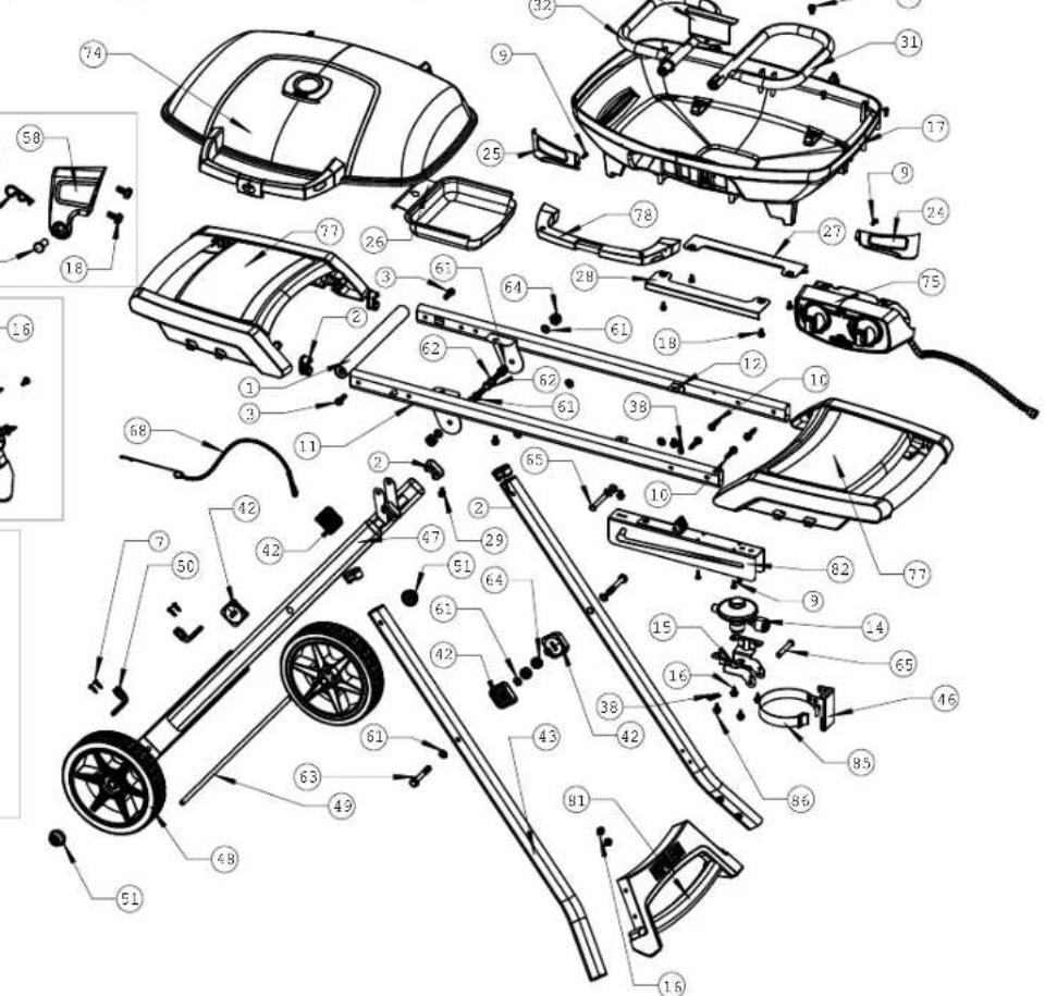 Napoleon TravelQ PRO285X - Parts Diagram - 6