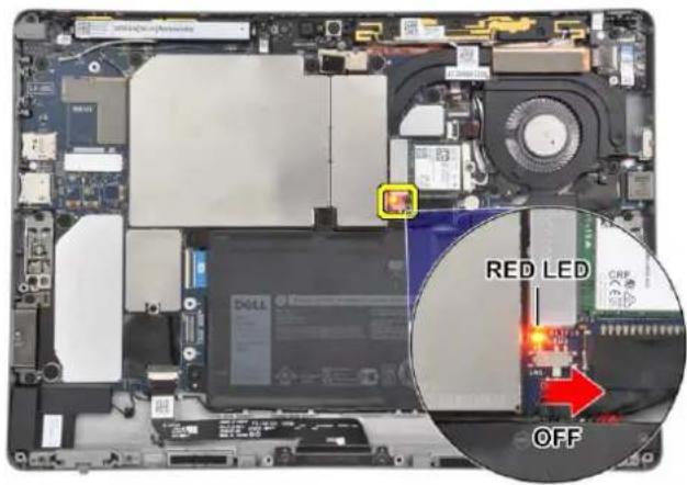 DELL Latitude 7210 - Mise hors tension de l'alimentation de la batterie - 1