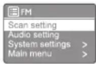 PHILIPS TAR8805 - Utilisation du menu en mode FM - 1