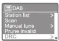 PHILIPS TAR8805 - Utilisation du menu en mode DAB - 1