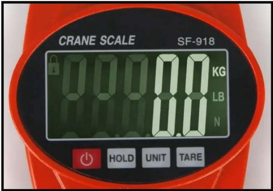CRANE SCALE SF-918 0.00.00 KG LB N HOLD UNIT TARE