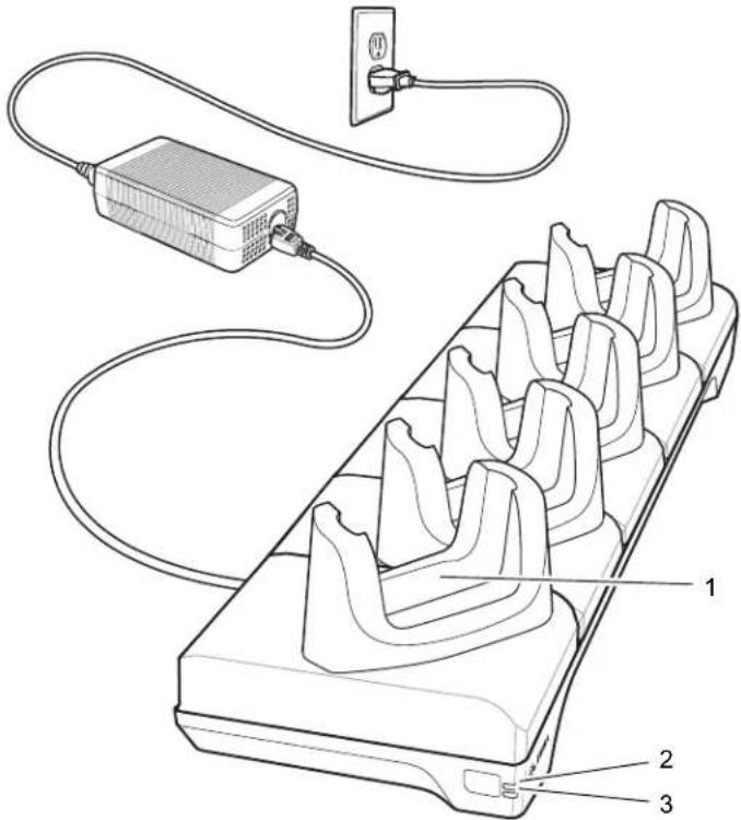 ZEBRA TC21 - Socle Ethernet à 5 positions - 1