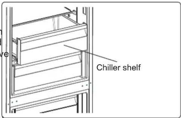 AEG RCB736E5MX - To remove the Chiller Shelf: - 1