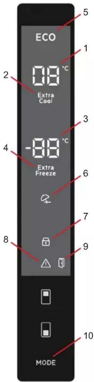 AEG RCB736E5MX - Display and Control Panel - 1