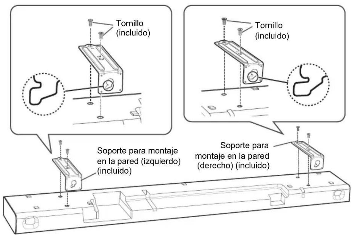 PANASONIC SCHTB600 - Fije los soportes para el montaje en la pared de la unidad principal. - 1