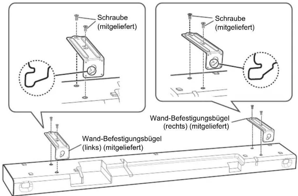 PANASONIC SCHTB600 - Bringen Sie Wand-Befestigungsbügel am Hauptgerät an. - 1