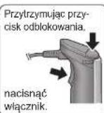 PANASONIC MXS401 - Umiesci trzechacek w duzym i glebokim pojemnik. W celu uruchomienia naciniec学习成绩, przytrzymujacnejoczenia przycisk odblokowania. - 1