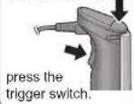 PANASONIC MXS401 - Press trigger switch while holding down the unlock button to start. - 2
