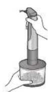 PANASONIC MXS401 - When finished, release trigger switch and lock child lock. Confirm that rotation has stopped, then remove blender from adapter. - 1