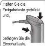 PANASONIC MXS401 - Schneebesen in einen groben und tiefen Schüssel geben. Zum Startten Freigabetaste gedruckt halten und gleichzeitig die Einschalttaste betätigten. - 2