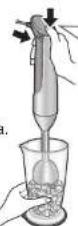 PANASONIC MXS401 - Overte, zda se spotrebic prestal tocit, a vyjmete mixer n nadoby. - 1