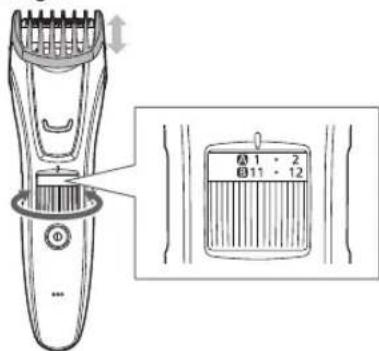 PANASONIC ERGB62 - Vrid reglaget och justera trimlangdens indikation till onskad langd. - 1