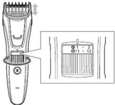 PANASONIC ERGB62 - Utilizarea accesoriului pieptene - 1