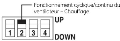 GE AJCM10ACG - Fonctionnement cyclique/continu du ventilateur - Chauffage - 1