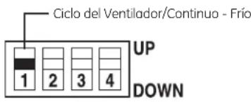 GE AJCM10ACG - Ciclo del Ventilador/Continuo-Frío - 1