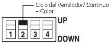 GE AJCM10ACG - Ciclo del Ventilador/Continuo-Calor - 1
