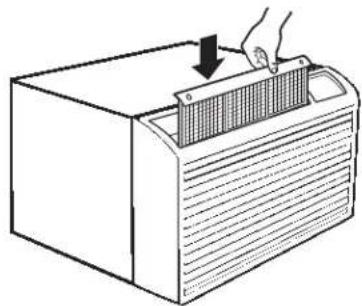 GE AJCM10ACG - Pour remetre le filtré a air en place : - 1