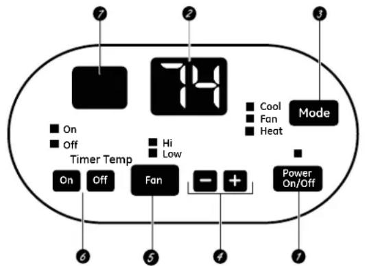 GE AJCM10ACG - Acerca de los controlles en el acondicionador de aire—Modelos de Calor/Frío - 1