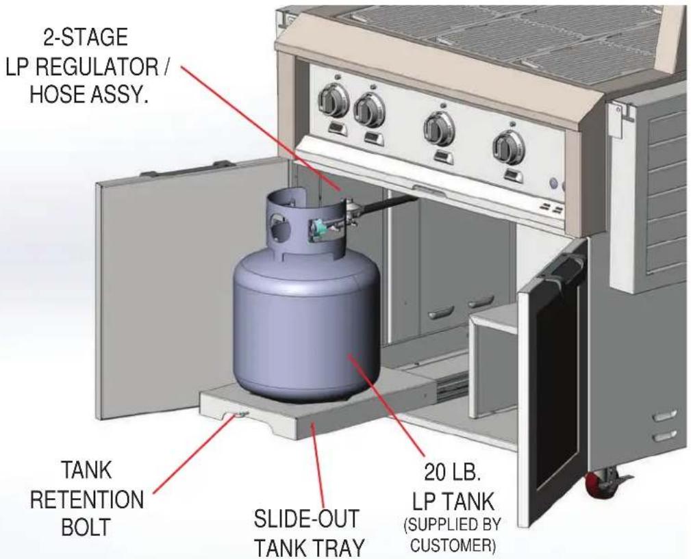 Hestan AGB122NGGR - LP TANK RESTRAINT - 1