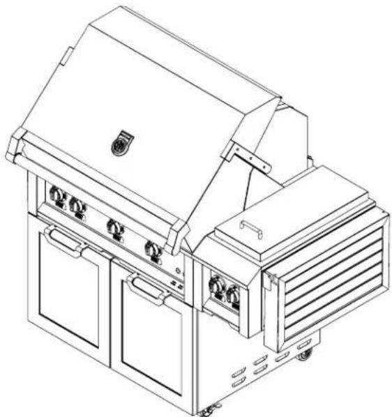 Hestan AGB122NGGG - INSTALLATION DU BRÛLEUR LATÉRAL SUR LE CHARIOT DU GRIL (MODÈLE AGB122 UNIQUEMENT - DEMANDE UN KIT DE PANNEAUX AGBPK) - 1