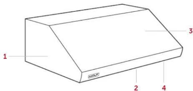 WOLF PW363318O - Funciones de la campana de pared exterior - 1