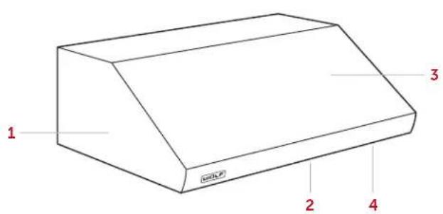 WOLF PW483318O - Funciones de la campana de pared exterior - 1